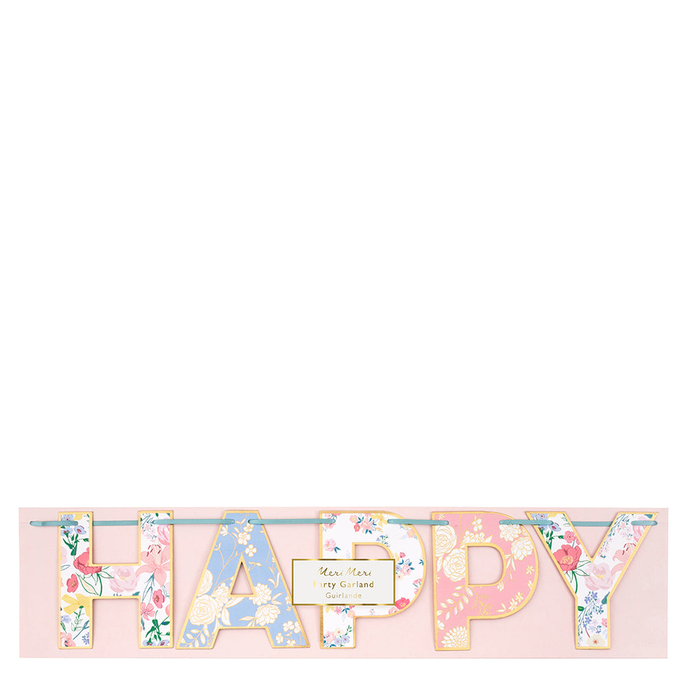 Guirnalda Happy Birthday Jardín Inglés