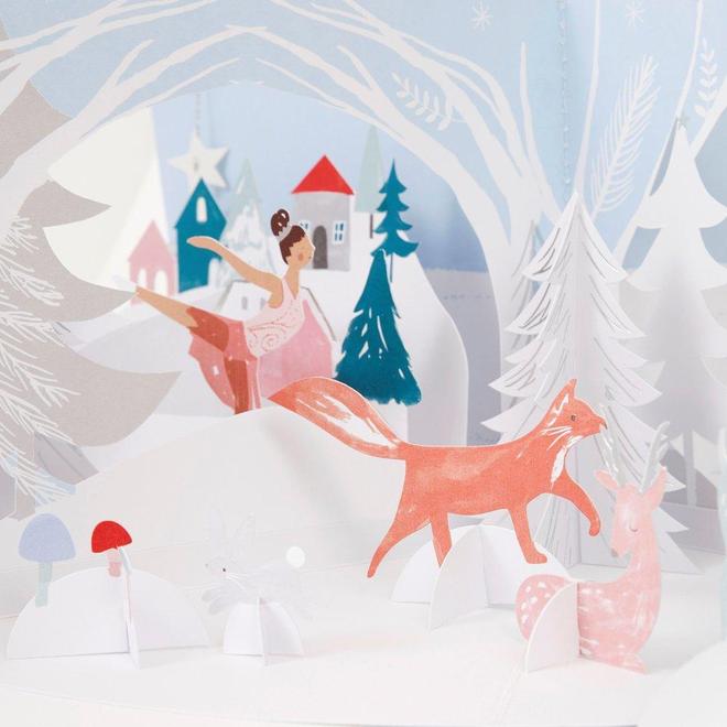 Calendario de adviento - Escena de Navidad de papel