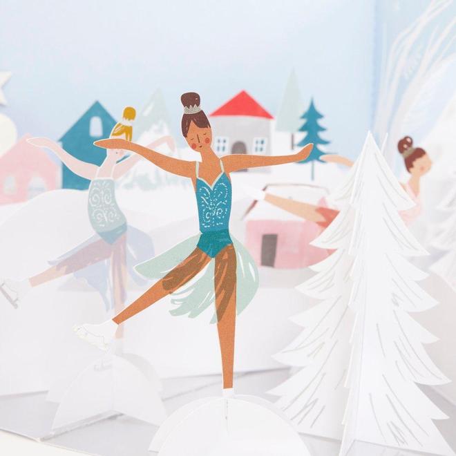 Calendario de adviento - Escena de Navidad de papel