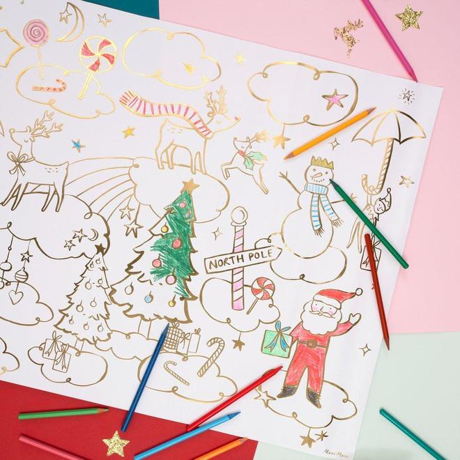 Poster para colorear - Navidad