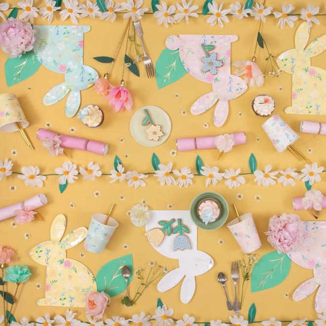 Guirnalda margaritas de papel