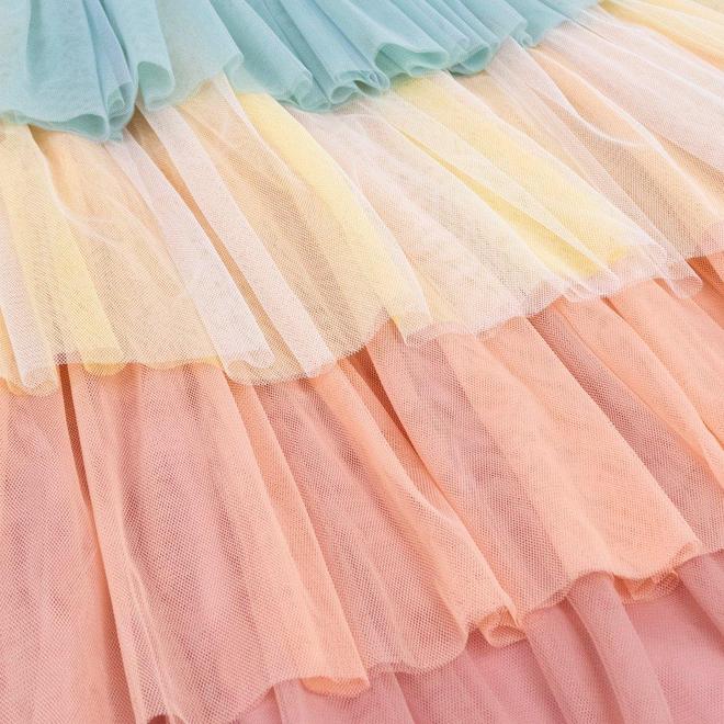 Disfraz - Vestido capas arcoiris pastel (2 tallas disponibles)