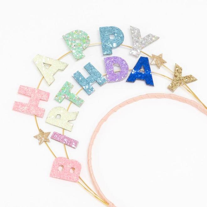 Cintillo Happy Birthday glitter