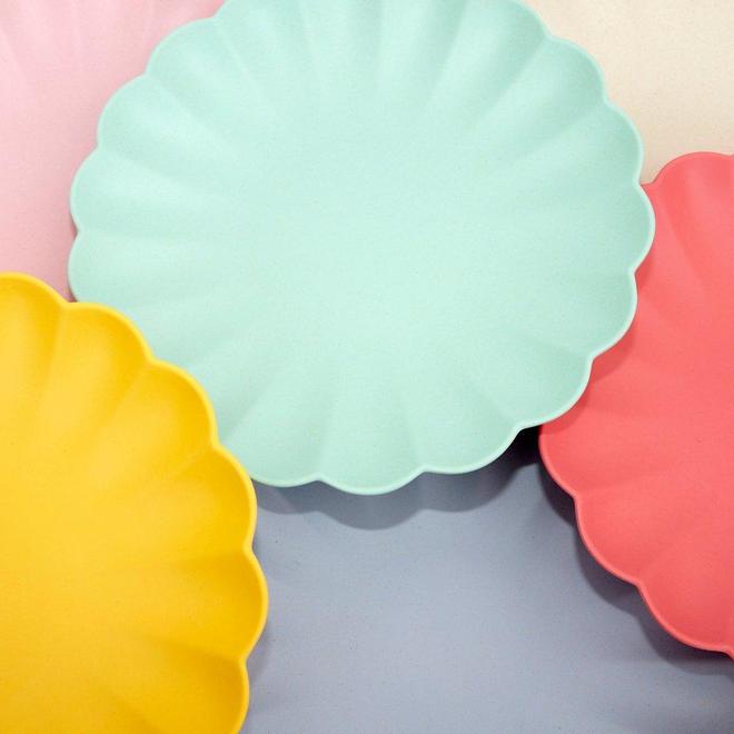 Platos de fibra de bambú - pequeños 19cm