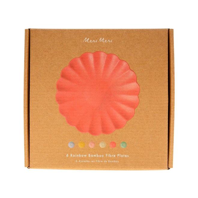 Platos de fibra de bambú - pequeños 19cm
