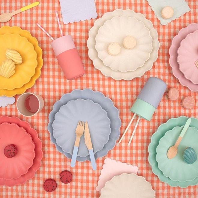 Vasos de fibra de bambú