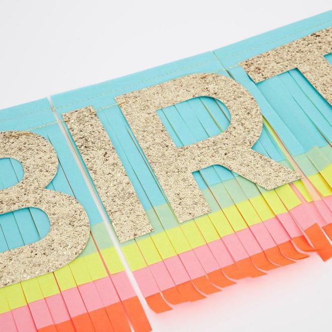 Guirnalda con tiritas Happy Birthday - multicolor