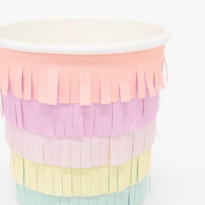 Vasos tiritas pastel