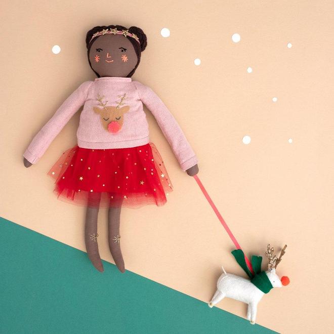 Muñeca - Holly con Jumper de Navidad