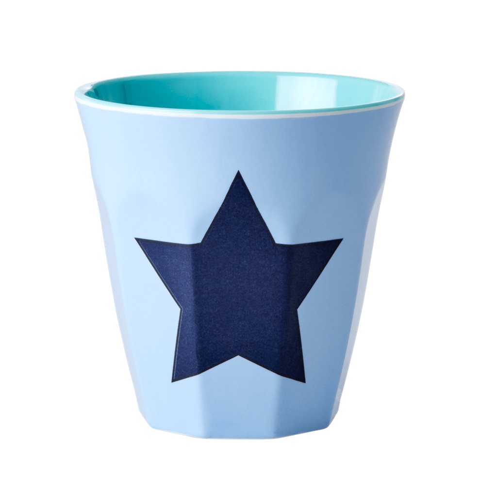 Vaso de melamina - estrella sobre fondo celeste