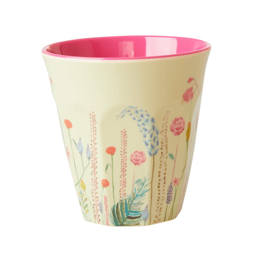 Vaso de melamina - flores de verano