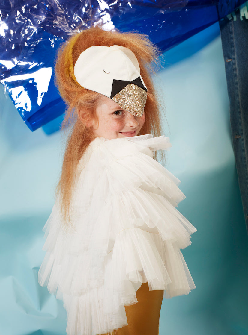 Disfraz capa y tocado - Cisne