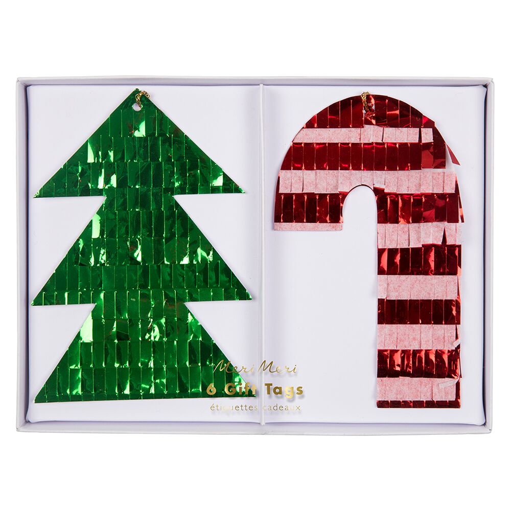 Tags para regalos - Árbol y Bastón de dulce