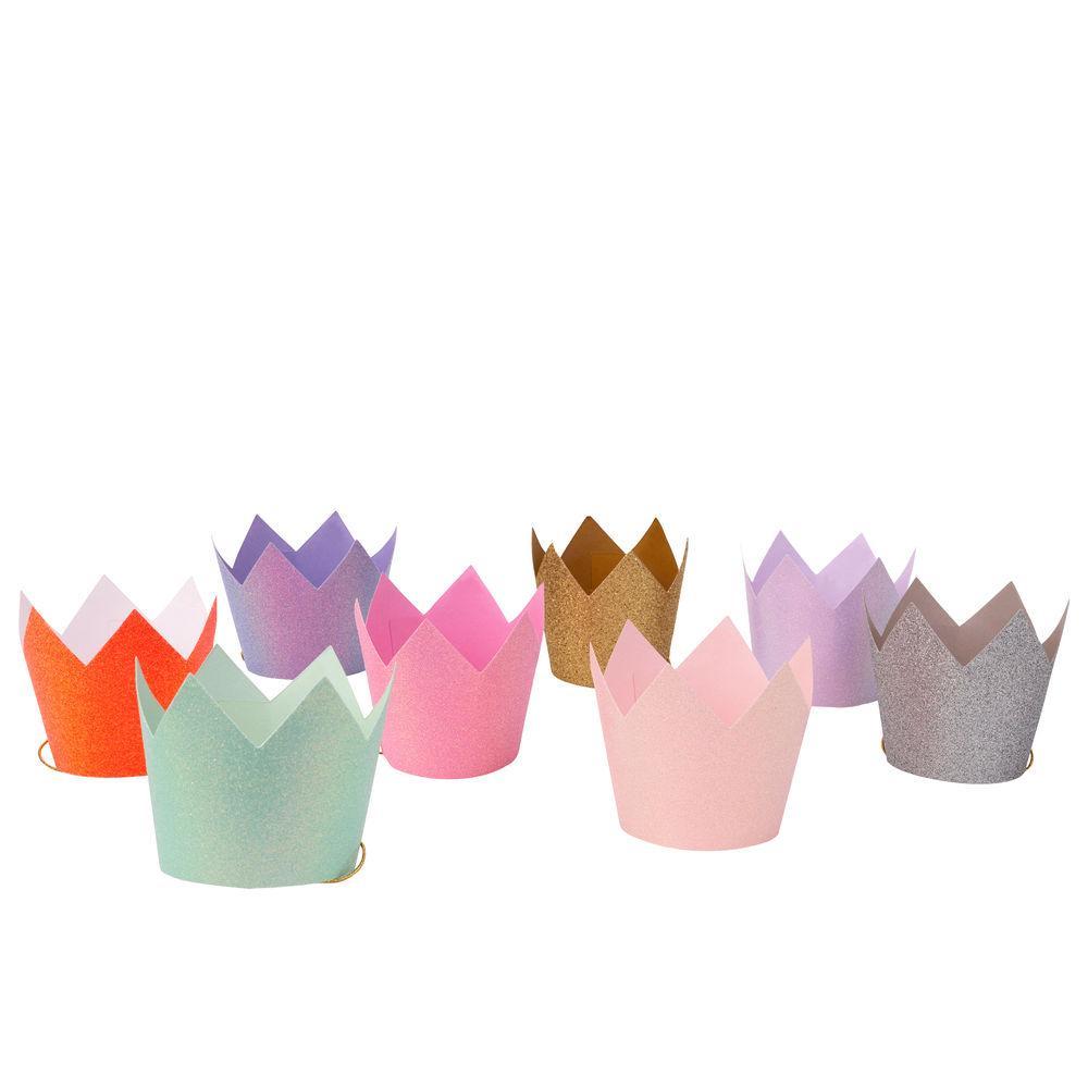 Coronas de cumpleaños - glitter multicolor