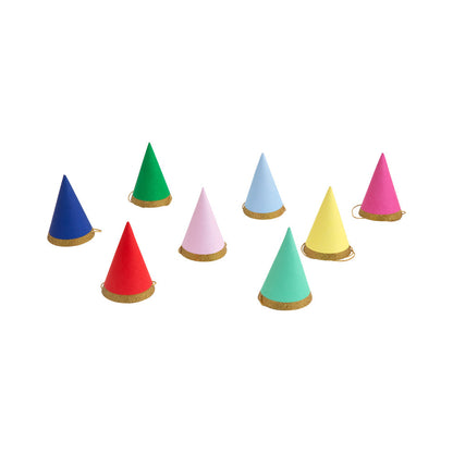 Mini gorros de cumpleaños - multicolor