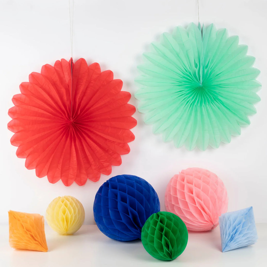 Kit de decoración honeycomb balls - colores fuertes