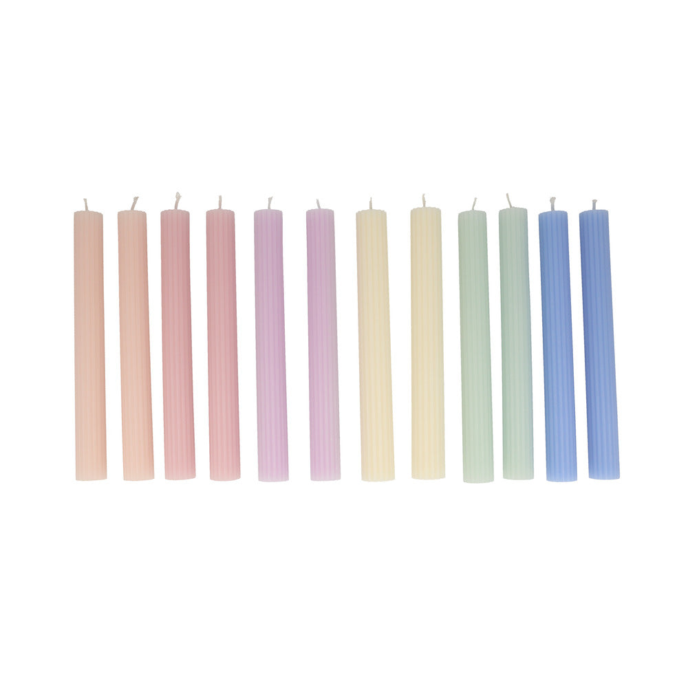 Velas de mesa - colores pastel