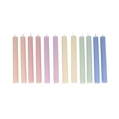 Velas de mesa - colores pastel