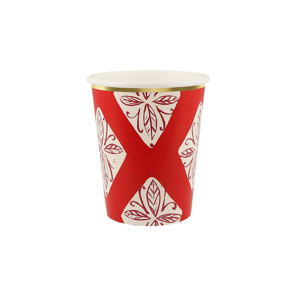 Vasos block print Navidad