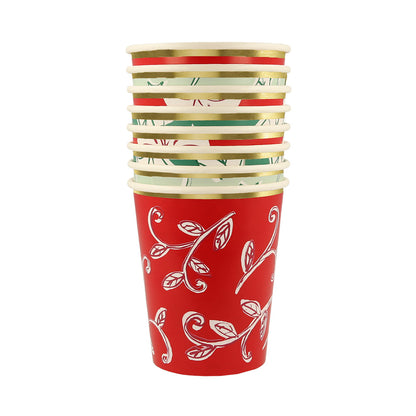 Vasos block print Navidad