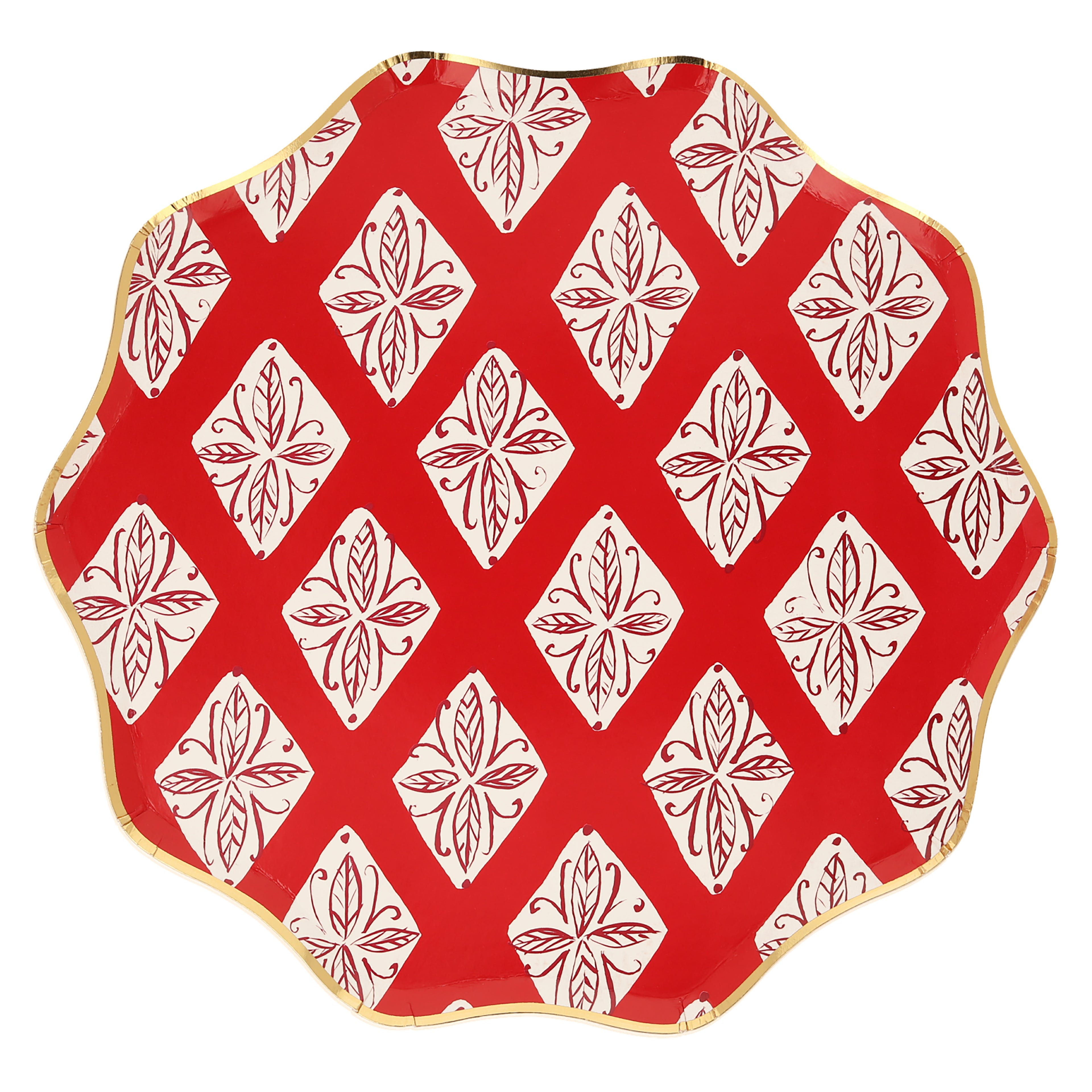 Platos block print Navidad - grandes