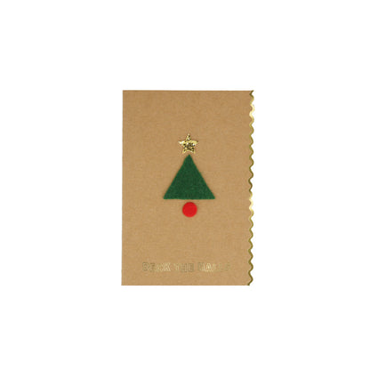 Kit para tarjetas de Navidad con stickers de fieltro (8 tarjetas)