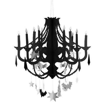Lámpara decorativa negra con murciélagos
