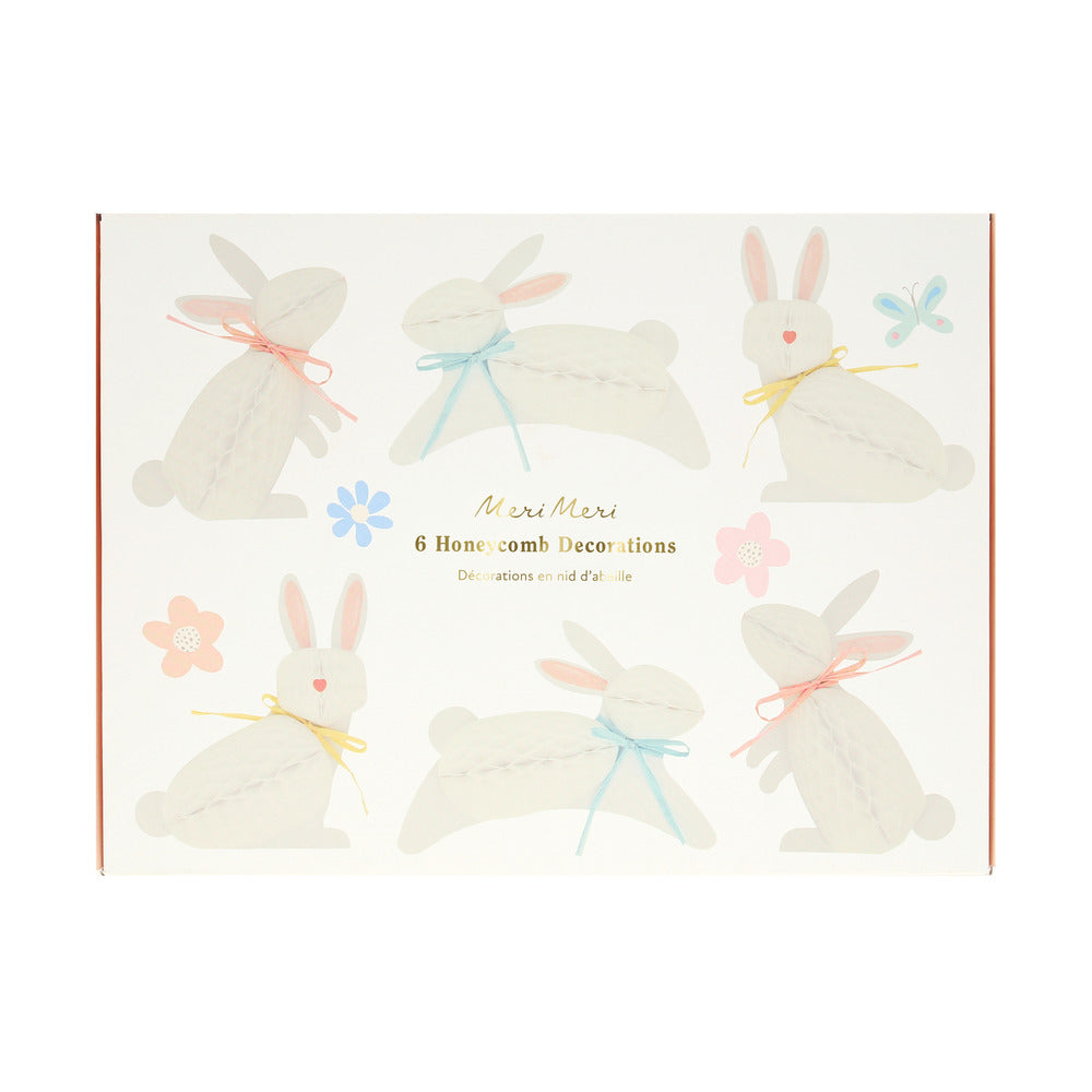 Conejos de honeycomb balls con lazos
