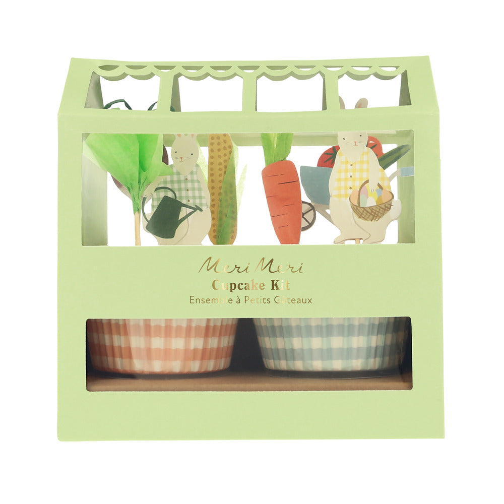 Kit de cupcakes - jardinera de conejos