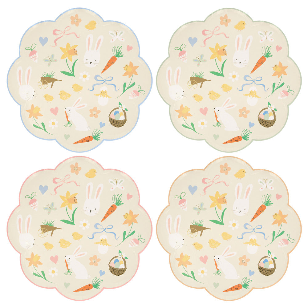 Platos con íconos de pascua - grandes