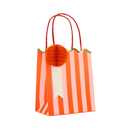 Bolsas para sorpresas - pompones y rayas