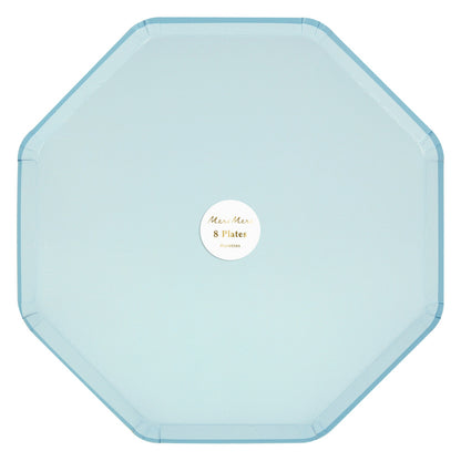 Platos lisos celeste cielo - grandes