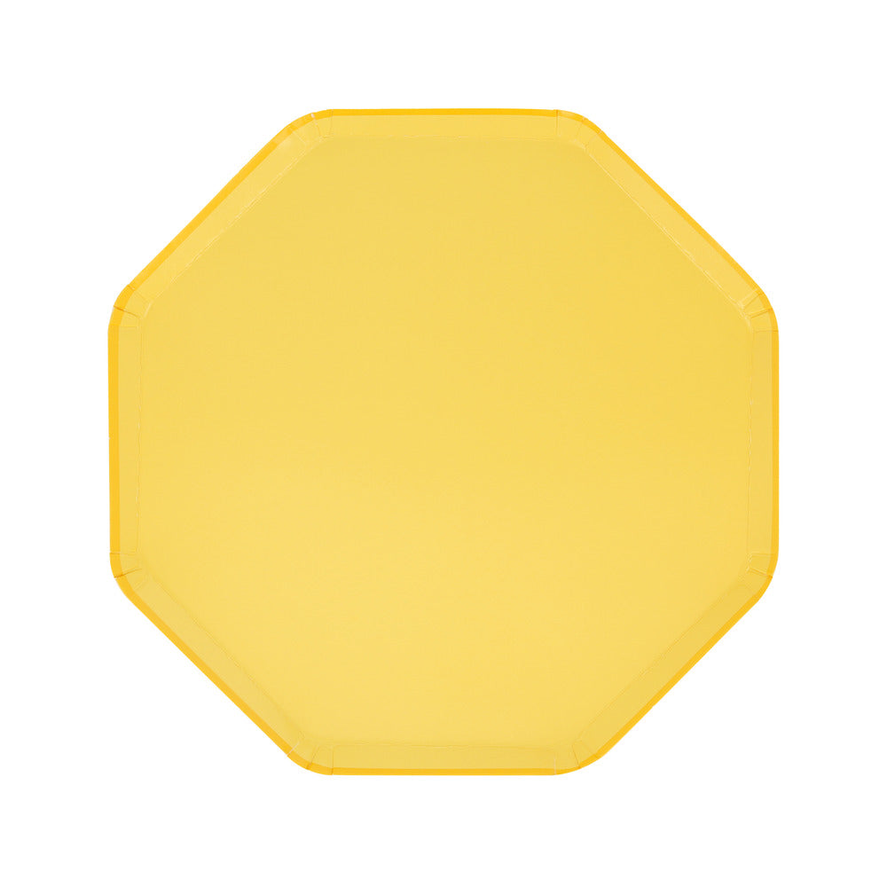 Platos lisos amarillo limón - medianos