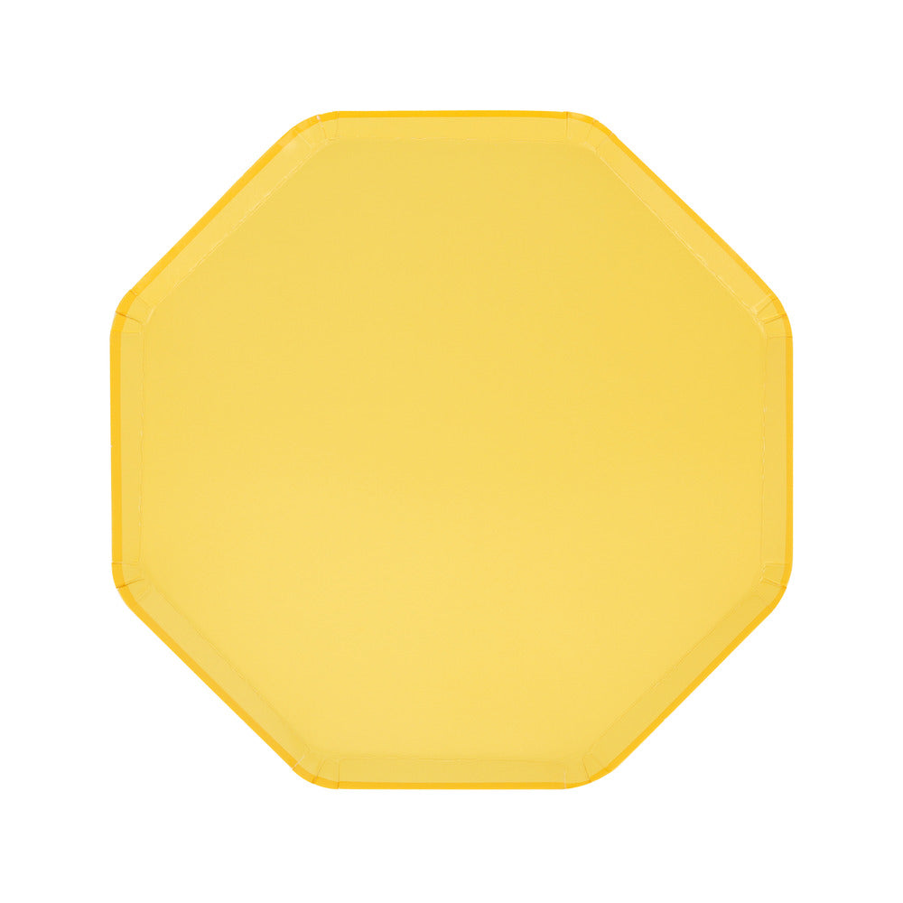 Platos lisos amarillo limón - medianos