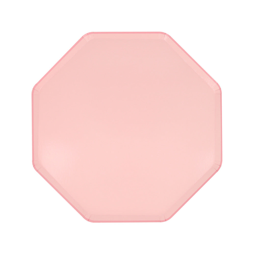 Platos lisos rosado algodon de azucar - medianos