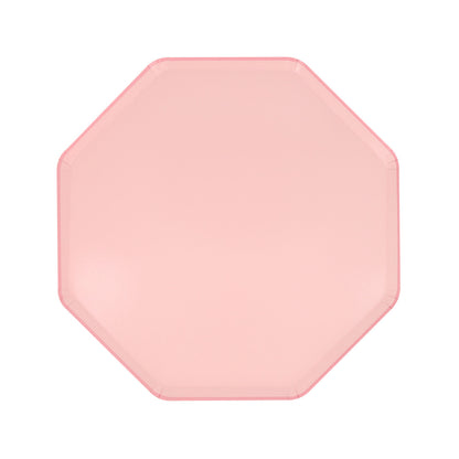 Platos lisos rosado algodon de azucar - medianos