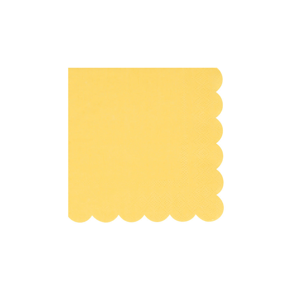 Servilletas lisas amarillo limón - pequeñas