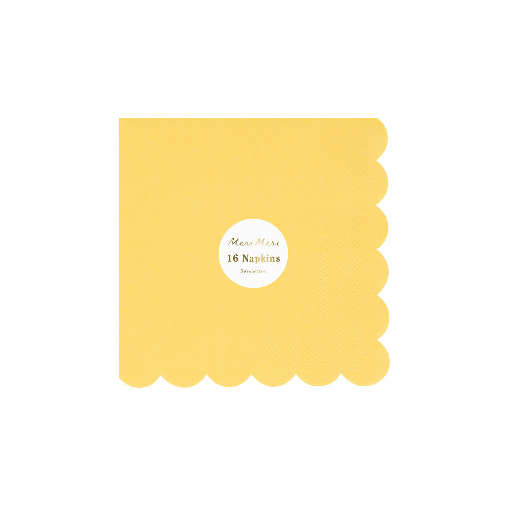 Servilletas lisas amarillo limón - pequeñas