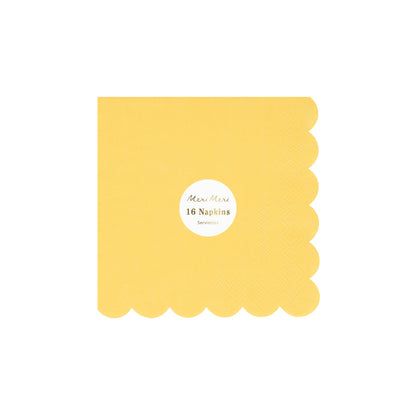 Servilletas lisas amarillo limón - pequeñas
