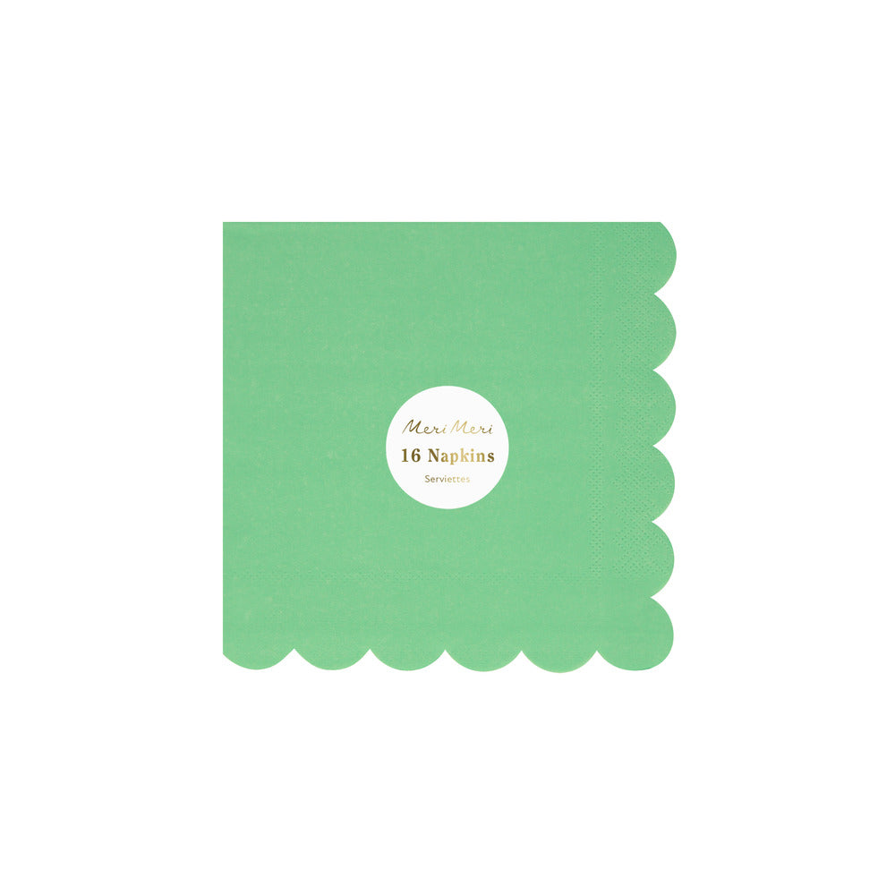 Servilletas lisas verde esmeralda - pequeñas