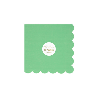 Servilletas lisas verde esmeralda - pequeñas