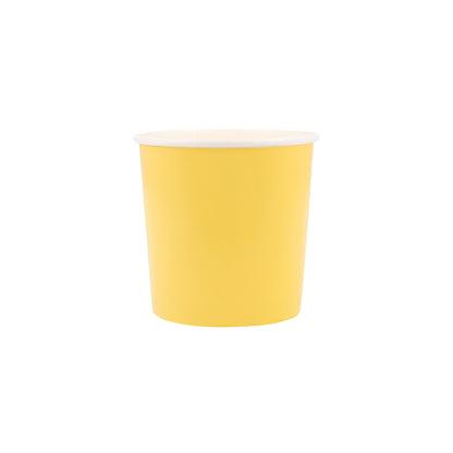 Vasos lisos amarillo limon