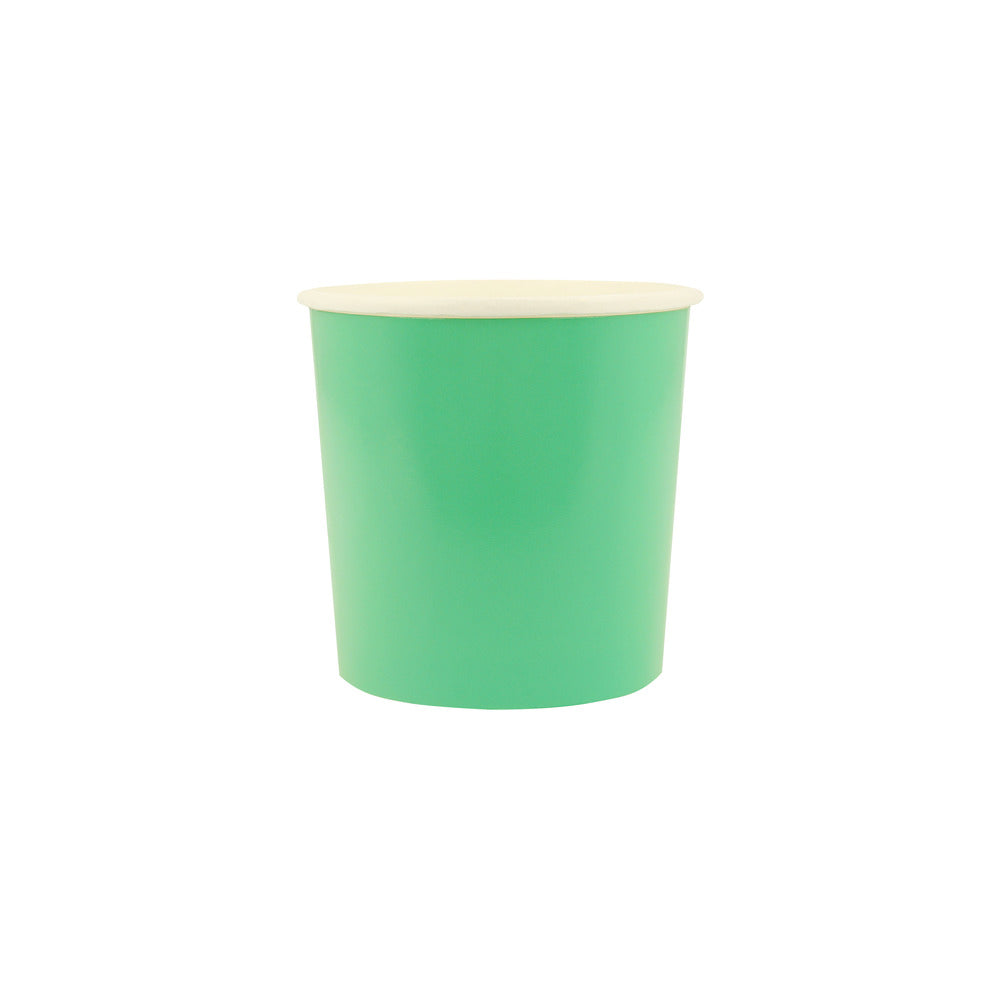 Vasos lisos verde esmeralda
