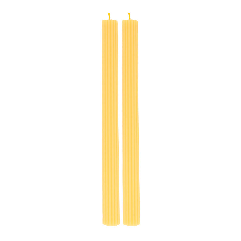 Velas de mesa amarillas - 2 unidades