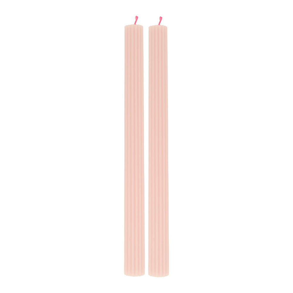 Velas de mesa rosadas - 2 unidades