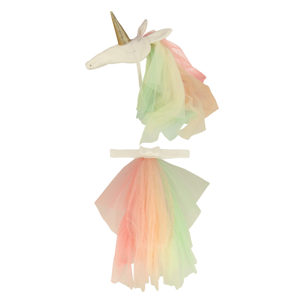 Disfraz - cintillo y cola Unicornio arcoiris