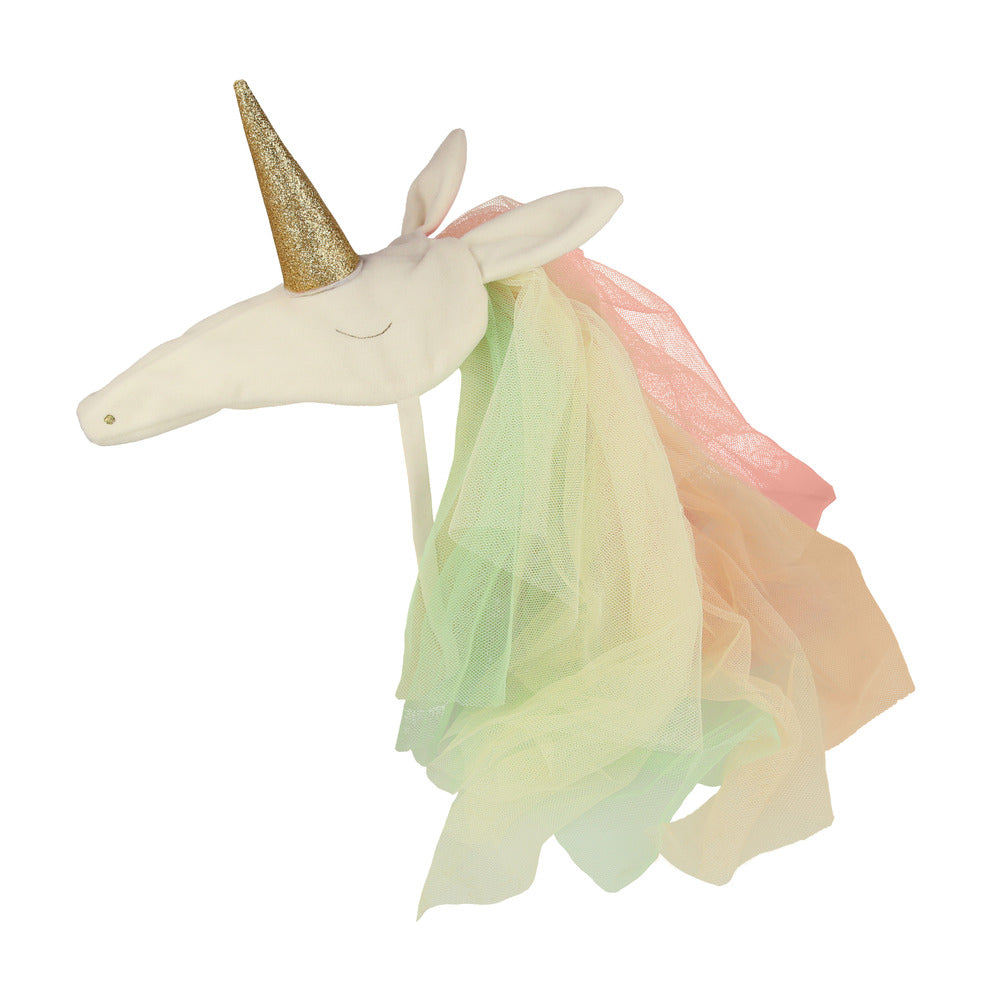 Disfraz - cintillo y cola Unicornio arcoiris