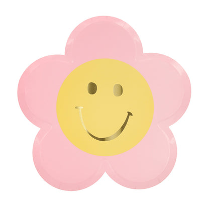 Platos con forma de flor feliz