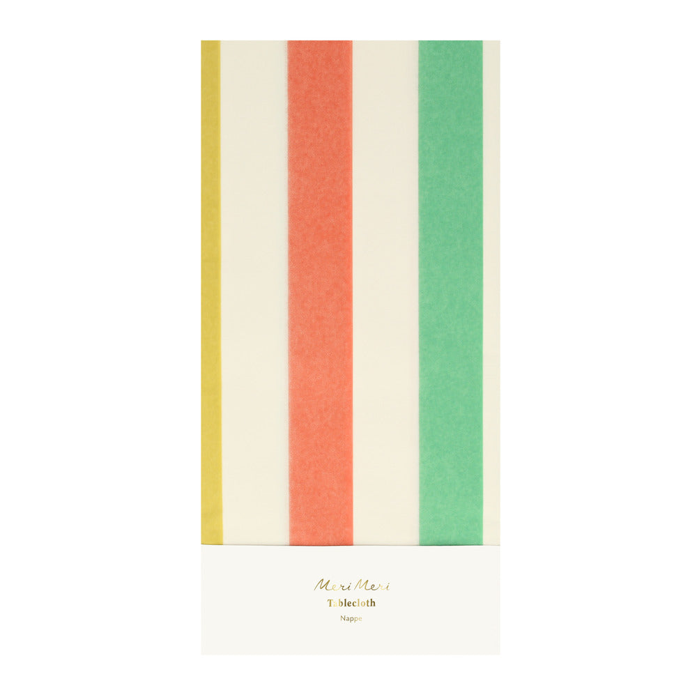 Mantel de papel - rayas multicolor