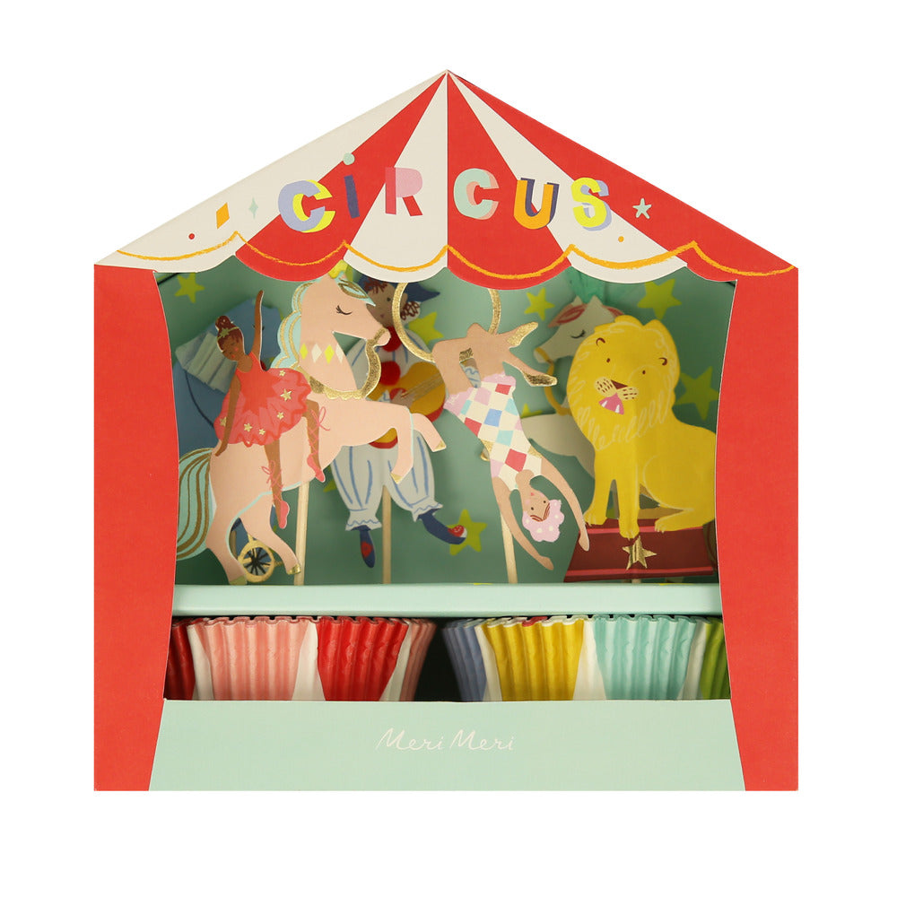 Kit para cupcakes - circo multicolor